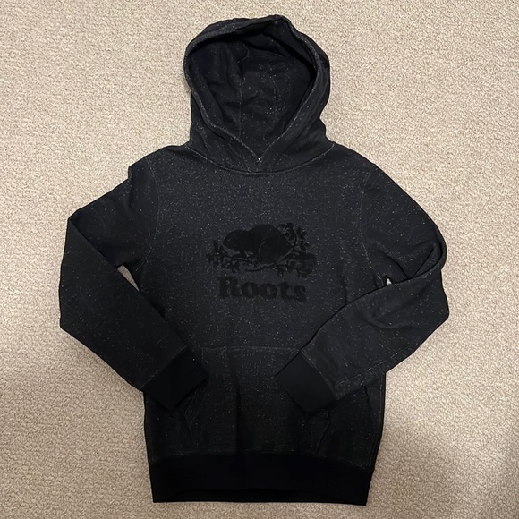 Roots kids XL hoodie in colour black pepper - Picture 2 of 3